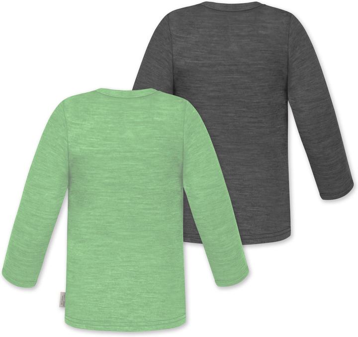 Produktbild Normani 2er Pack Baby Merino Longsleeve „Taupo" - 9473 (92)
