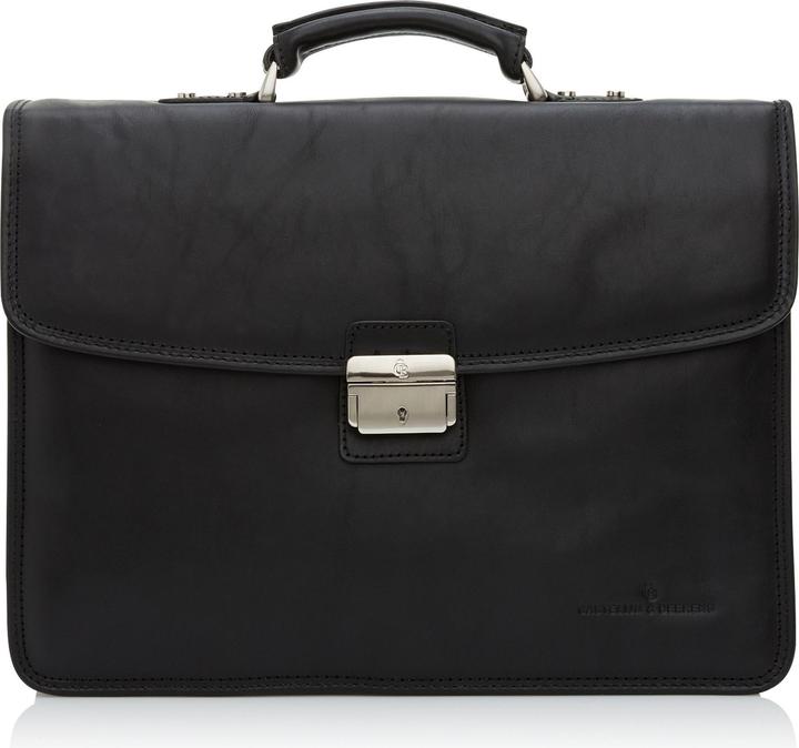 Actual product image Castelijn & Beerens & Beerens Lederen Laptoptas 13.3 Zwart | 689684 (13.30")
