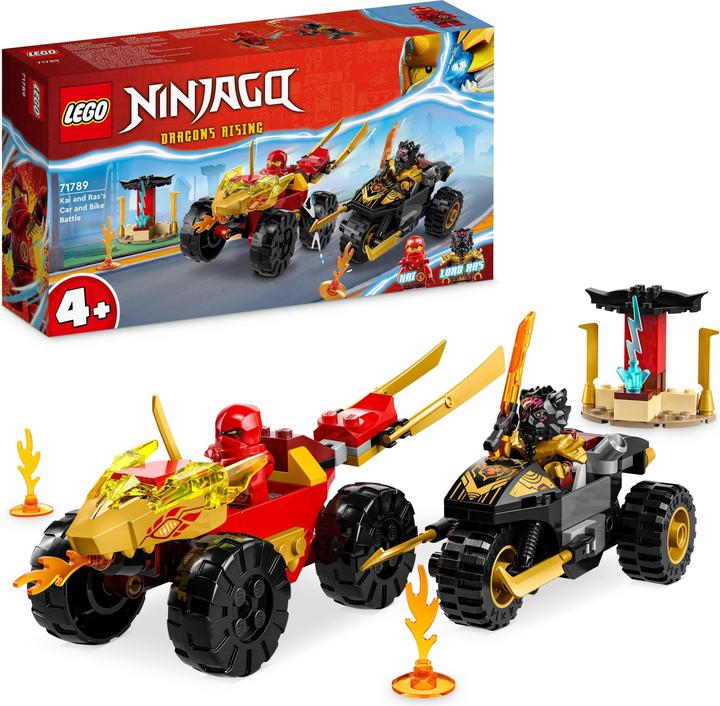 Actual product image LEGO 71789 Chase with Kai's speedster and Ras' motorbike (71789, LEGO Ninjago)
