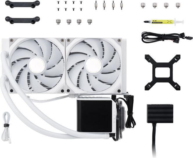 Actual product image TRYX PANORAMA complete water cooling system, ARGB - 280 mm, white
