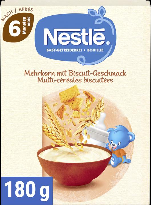 Actual product image Nestlé Baby cereal porridge multigrain with biscuit flavour (220 g)