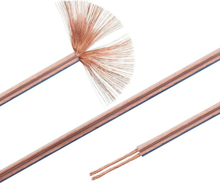 Immagine prodotto HDgear Cavo altoparlante 4mm² OFC trasparente (50 m, 4 mm².)