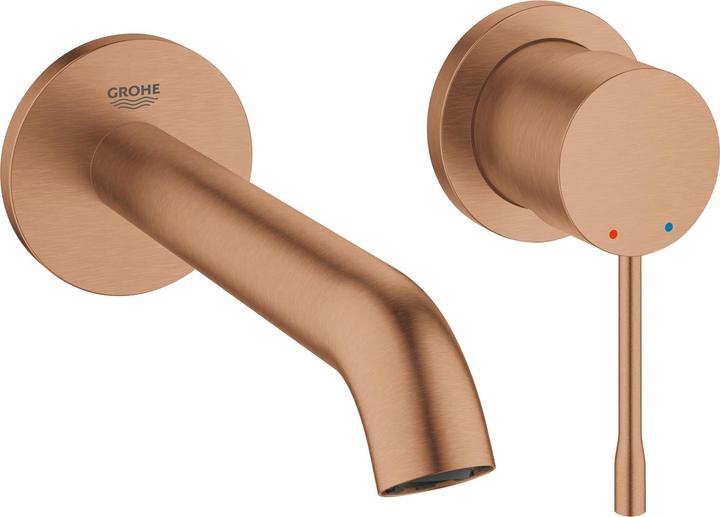 Grohe 2-Loch-Waschtischbatterie ESSENCE Ausladung 183mm Warm Sunset gebürstet