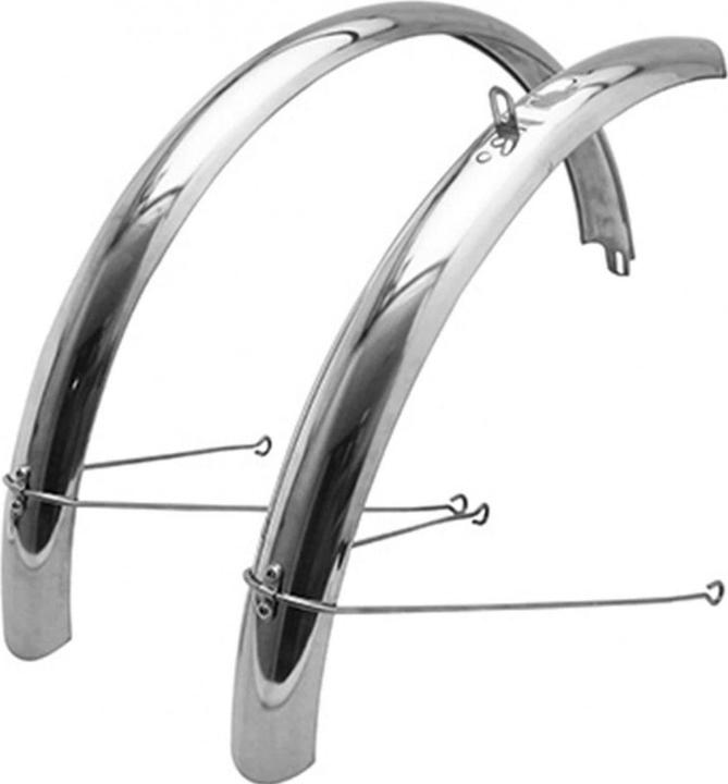 Immagine prodotto P2R coppia di parafanghi in acciaio inox per mountain bike, forniti con un set di aste 26-650b (Set di parafanghi)