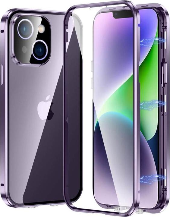Produktbild Cover-Discount iPhone 14 Plus - Magnetische Schutzhülle mit Glas violett (Apple iPhone 14 Plus)