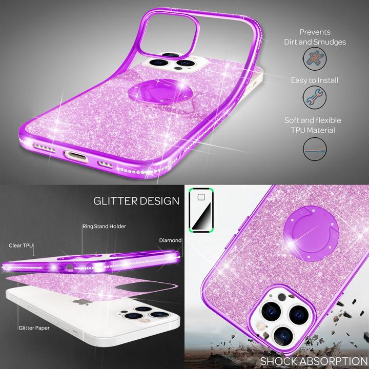 Immagine prodotto Nalia Anello Glitter Silicone Cover (Apple iPhone 13 Pro)