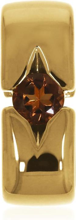 Image du produit Xen Pendentif avec 5 mm de quartz fumé env. 0,50 ct. doré à l'or jaune (Argent sterling 925)