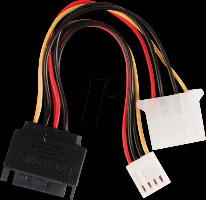Produktbild Nedis Interne Stromkabel | SATA 15-Pin Stecker | FDD Buchse / Molex Buchse | Vergoldet | 0.20 m | ru