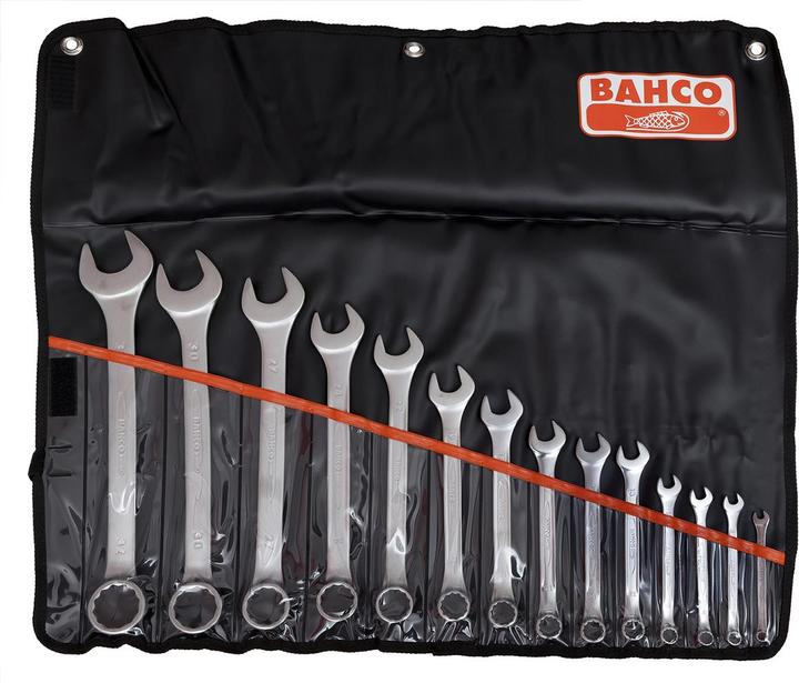Produktbild Bahco Ring-Maulschlüssel-Satz, metrisch, 8 bis 32 mm - 17 Stück/Tasche (32 mm, 19 mm, 16 mm, 27 mm, 28 mm, 23 mm, 10  mm, 22 mm, 30 mm, 24 mm, 8 mm, 29 mm, 12 mm, 13 mm, 11 mm, 25 mm, 15 mm, 14 mm, 9 mm, 21 mm, 18 mm, 31 mm, 17 mm, 20 mm, 26 mm)