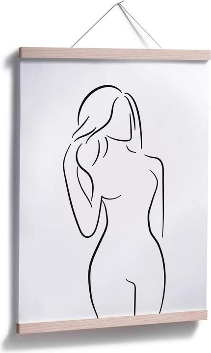 Produktbild Trenddeko Lineart - Weibliche Kurven (50 x 60 cm)