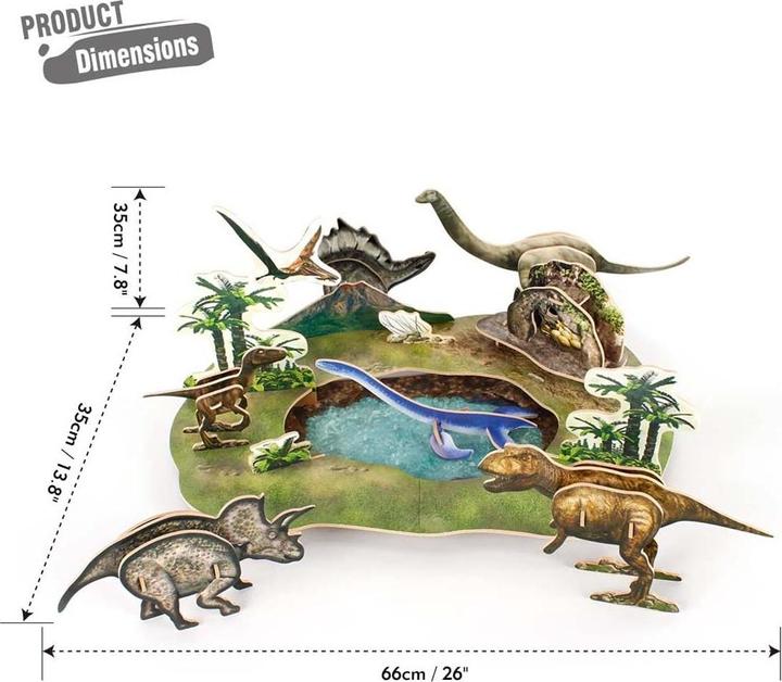 Produktbild Cubicfun Cubic Fun 3D Puzzle DS0973h National Geographic global license Dino Park 43 pcs. (43 Teile)