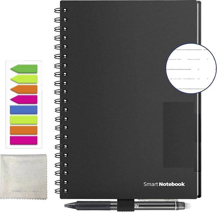 Immagine prodotto Dreiklang-be smart Taccuino riscrivibile Dreiklang Blocco per scrivere, DIN A4, a righe, con app iOS/Android nel (A4, Righe)