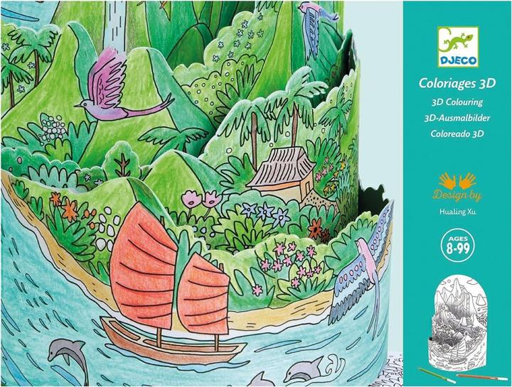 Actual product image Djeco Colouring pictures 3D diorama island