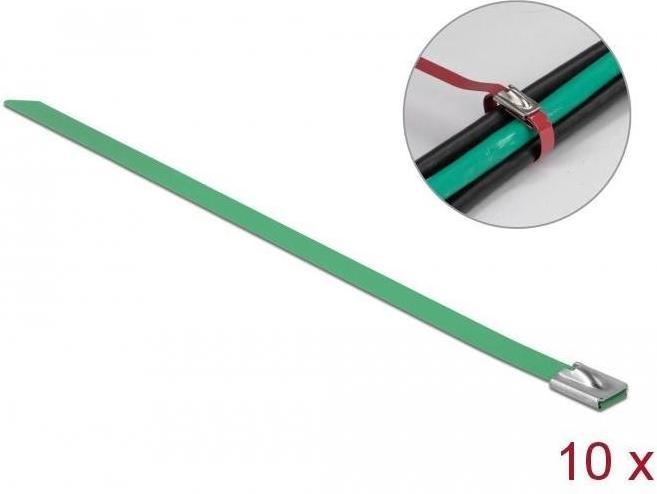 Produktbild Delock Edelstahlkabelbinder 400x7,9 10 Stk. (Metallkabelbinder, 400 mm, 10 Stk.)