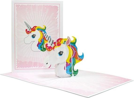 Immagine prodotto MU Classic Biglietto d'auguri 3D Pop-Up per il compleanno - Unicorno (1 pz.)