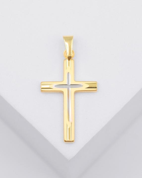Produktbild Muau Kreuz (Gelbgold, Weissgold)