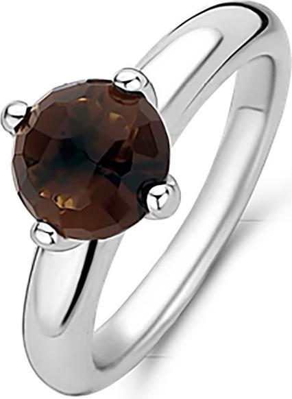 Actual product image Ti Sento Milano Ring with crystal dark brown 12179TB (56, 925 Silver)