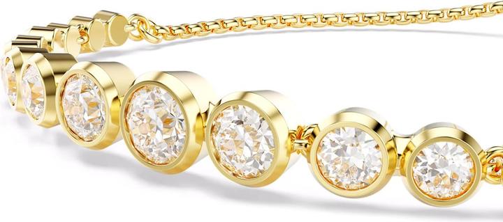 Produktbild Swarovski Imber Tennis Armband Gemischte Rundschliffe Weiss Gold (24 cm, Swarovski Metall)