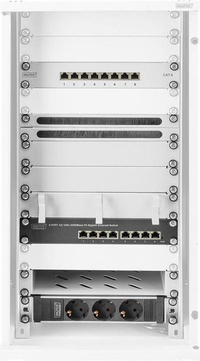 Image du produit Digitus Pack réseau 254 mm (10") – 12U, 312 x 300 mm (l x P) (12 HE, Rack 10 pouces)
