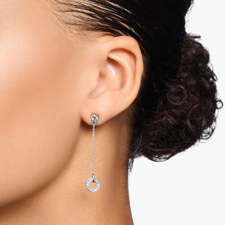 Produktbild Thomas Sabo Ohrring Kreis mit weissen Steinen silber (925er Silber)