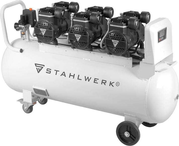 Immagine prodotto Stahlwerk Compressore ST-1010 Pro 10 bar, 6,5 hp, 4,8 kW, 630 l/min, serbatoio da 100 l (10 bar, 100 l)