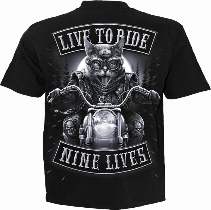 Actual product image Spiral Unisex Adult Nine Lives Short-Sleeved T-Shirt (S)