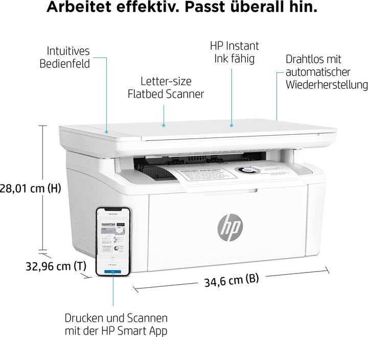Actual product image HP LaserJet MFP M140w (Laser, Black and white)