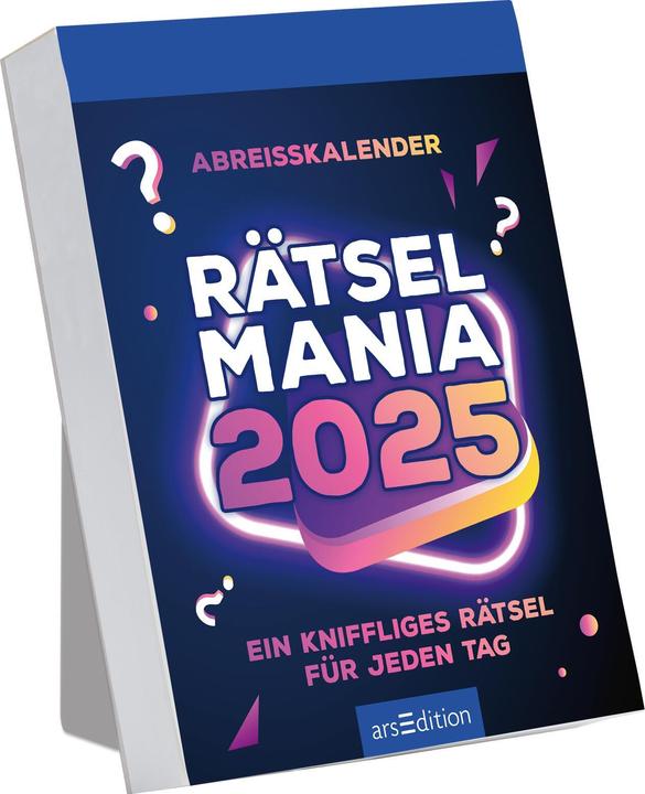 Produktbild Abreisskalender Rätselmania 2025 (Harter Einband, Deutsch)