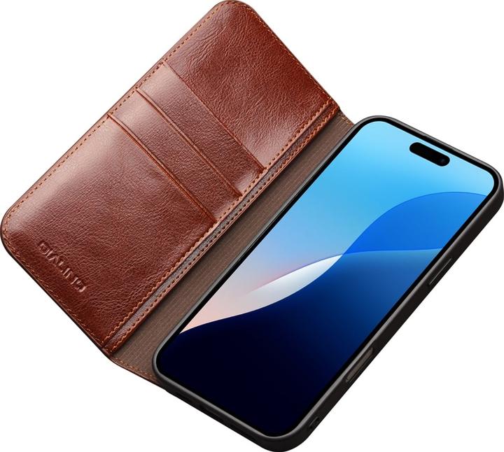 Immagine prodotto QiAlino Fourre Flip cuir véritable (Apple iPhone 16 Pro Max)