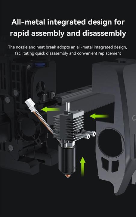 Image du produit Creality K2 Plus Kit Hotend en céramique avec buse (Pièce de rechange)