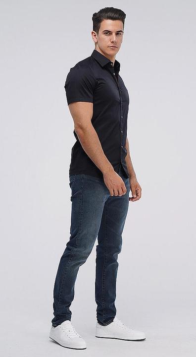 Immagine prodotto Olymp Camicia Level 5 Bodyfit nera 1/2 braccio Gr.37 (37)
