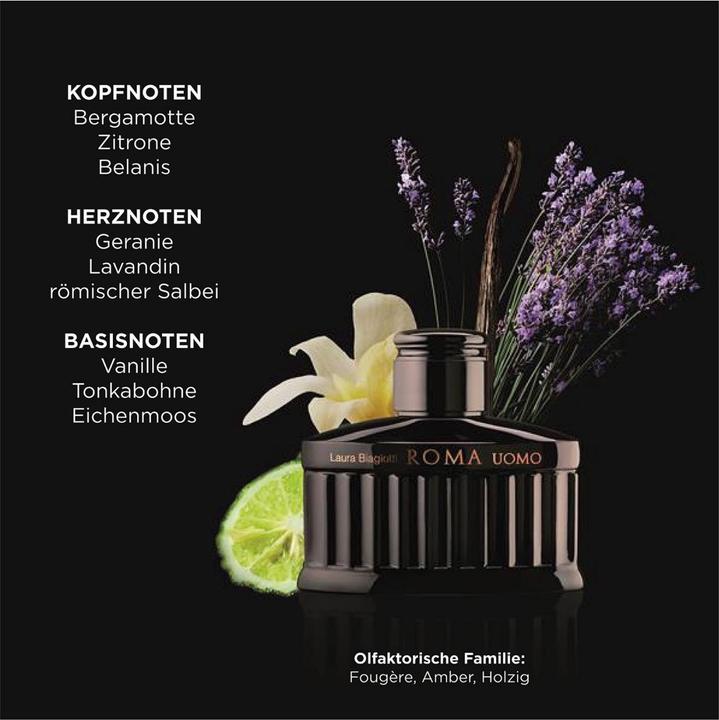 Produktbild Laura Biagiotti Roma Uomo Nero Estremo Eau de Parfum Intense Spr 40 ml (Eau de Parfum, 40 ml)