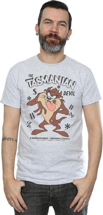 Actual product image Looney Tunes Mens Tasmanian Devil Vintage T-Shirt (XL)