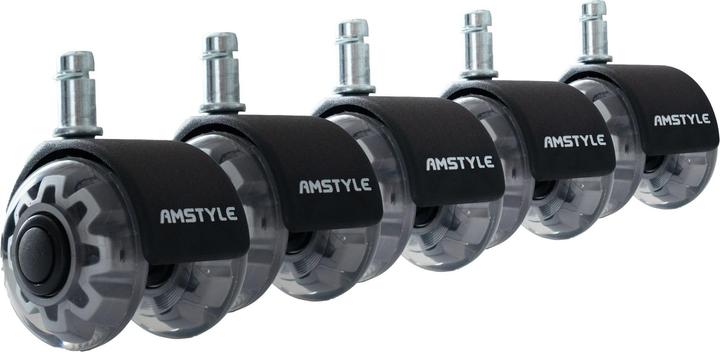 Actual product image FineBuy 5er Set Rollen Bürostuhl leise Schwerlastrollen leichtgängig Universalrollen