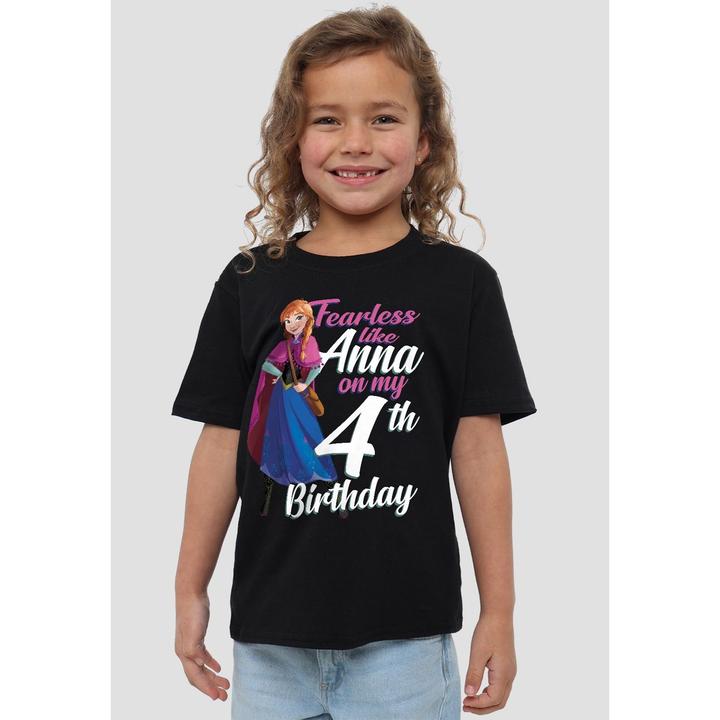 Immagine prodotto Disney Frozen Fearless Like Anna Maglietta 4° Compleanno Bambini (140)