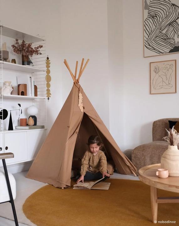 Actual product image Nobodinoz Nevada tipi tent, Fawn