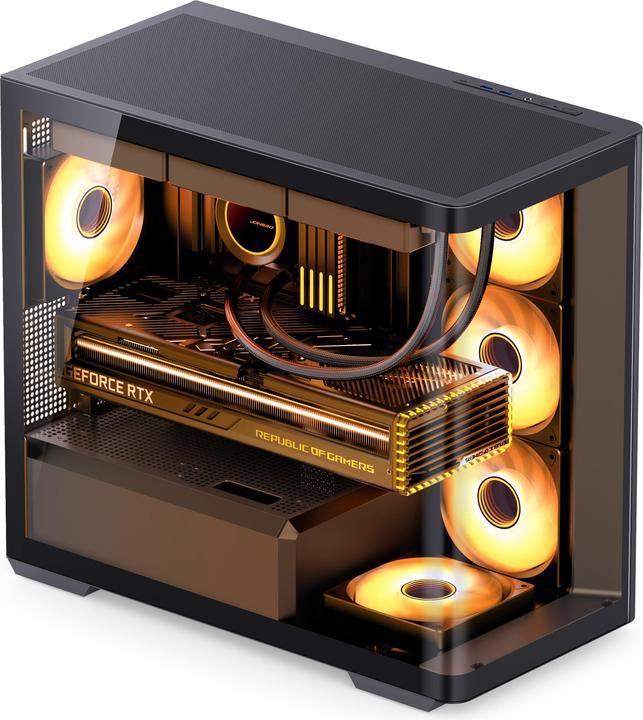 Productafbeelding Jonsbo D300 - zwart, 270&deg - gehard glas (Mini-ITX, mATX)