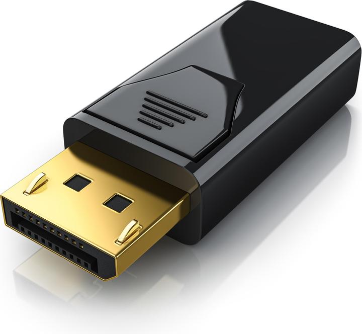 Produktbild CSL DisplayPort auf HDMI Adapter, Audio Video Adapter, DP Adapter mit Audioübertragung, Full HD 1080p (HDMI, 2.15 cm)