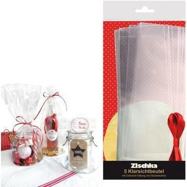 Actual product image Braun + Company Diamon transparent bag with bottom box (5 x)