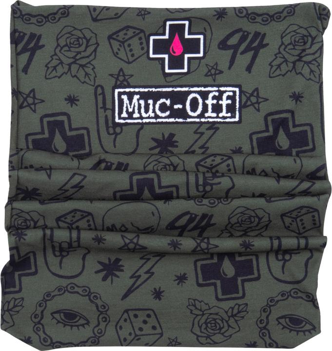 Actual product image Muc-Off Lightweight Neck Gaiter green
