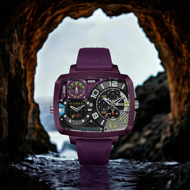 Immagine prodotto Nubeo NB-6084-06 Orologio da uomo Odyssey Triple Time-Zone Limited 58mm 5ATM (Cronografo)