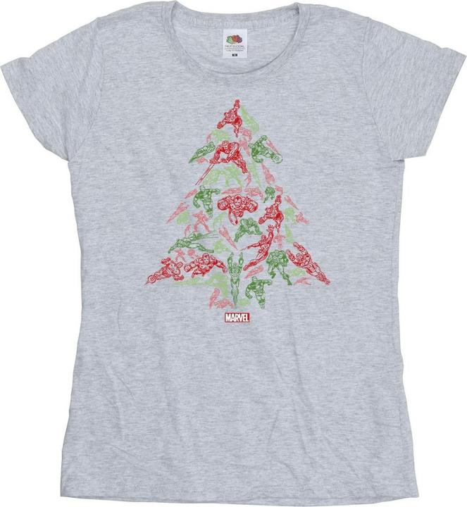 Image du produit - T-shirt AVENGERS CHRISTMAS TREE - Femme (M)