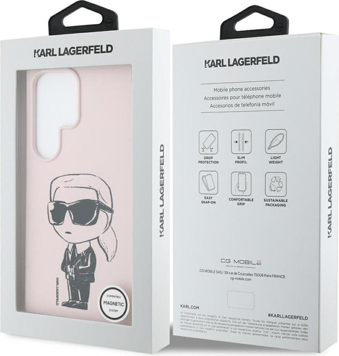 Actual product image Karl Lagerfeld Silicone Graffiti Ikonik Printed Logo MagSafe Case for Samsung Galaxy S25 Ultra - Pin (Samsung Galaxy S25 Ultra)