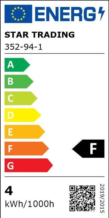 Energie-Label Star Trading Illumination (E27, 4 W, 350 lm, 1 x, F)