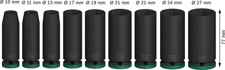 Image du produit Bosch Professional Zubehör Impact PRO (19 mm, 24 mm, 22 mm, 10 mm, 21 mm, 27 mm, 17 mm, 11 mm, 13 mm)