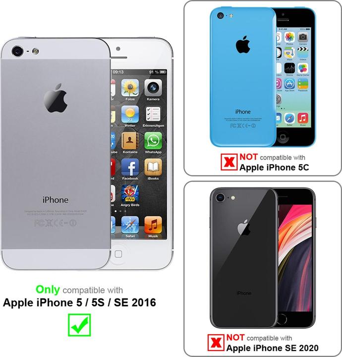 Actual product image Cadorabo Book with View double window cover (Apple iPhone 5)
