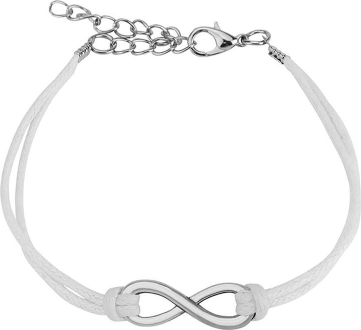 Produktbild Hollywood Body Jewelry Kunstlederarmband weiss Unendlich (ohne Messing, Kunstleder)