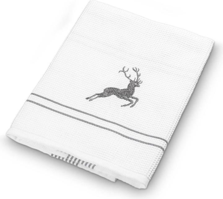 Produktbild Gmundner Keramik Gmundner Grauer Hirsch, Geschirrtuch 50x70cm (50 x 70 cm)
