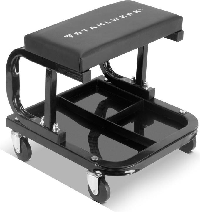 Stahlwerk Werkstatthocker WRS-35 ST Schwarz mit 136 kg Tragkraft Werkstattsitz (1 x)