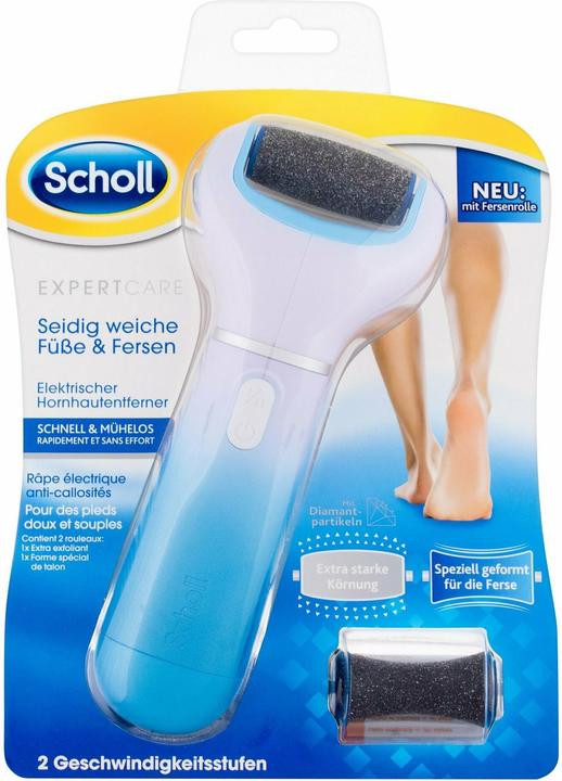 Image du produit Scholl Velvet Smooth enlève-cornée électrique lisse NOUVEAU avec rouleau éplucheur supplémentaire BLEU (Produit anti-callosités)